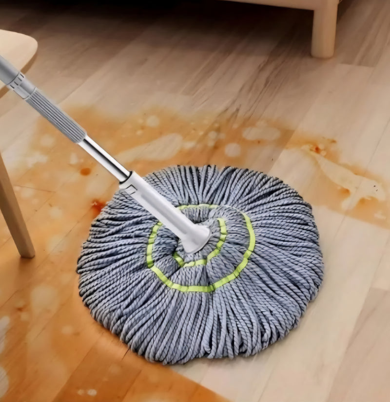 Ultimate Microfiber Floor Cleaning System: Self-Wringing Twist Mop with Ergonomic Stainless Steel Handle