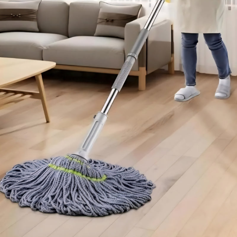 Ultimate Microfiber Floor Cleaning System: Self-Wringing Twist Mop with Ergonomic Stainless Steel Handle