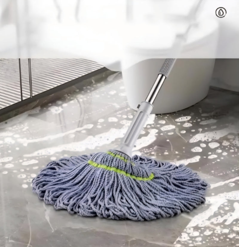 Ultimate Microfiber Floor Cleaning System: Self-Wringing Twist Mop with Ergonomic Stainless Steel Handle