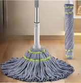 Ultimate Microfiber Floor Cleaning System: Self-Wringing Twist Mop with Ergonomic Stainless Steel Handle