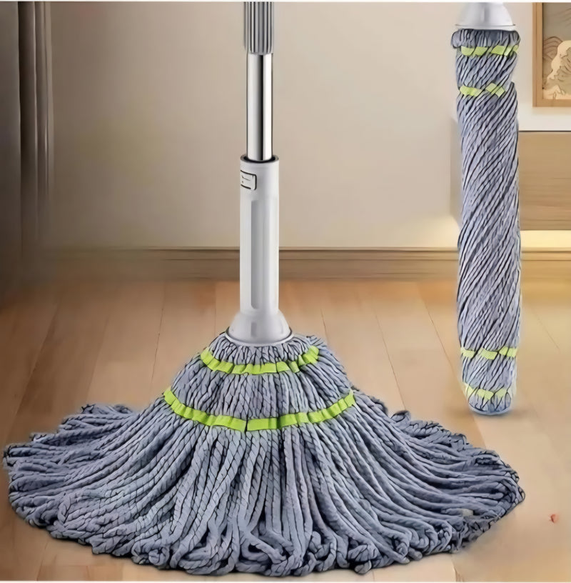 Ultimate Microfiber Floor Cleaning System: Self-Wringing Twist Mop with Ergonomic Stainless Steel Handle